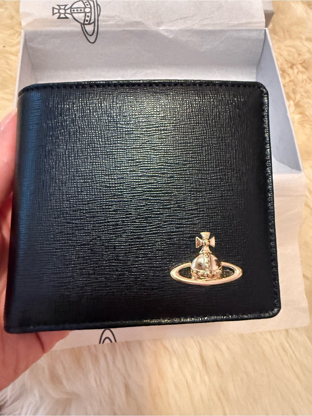 Vivienne Westwood Black Saffiano Wallet with Coin Pocket - Picture 3 of 9